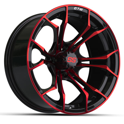 15" GTW Spyder Wheel  Black with Red
