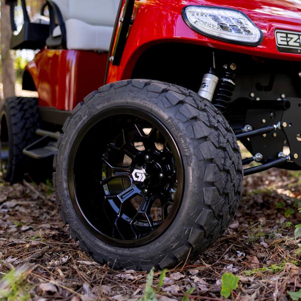 GTW® Assault 15” Ultra-Wide Gloss Black Golf Cart Wheel