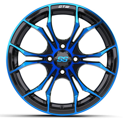 15" GTW® Spyder Wheel - Black with Blue