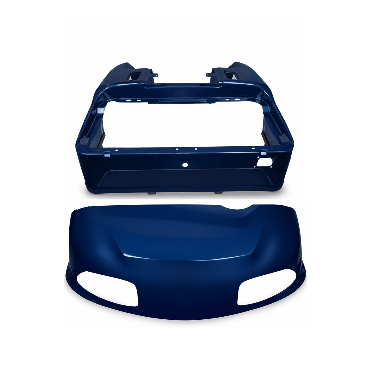 EZGO RXV OEM-Style Front Cowl & Rear Body Kit (2008–2023) - Midnight Blue Metallic