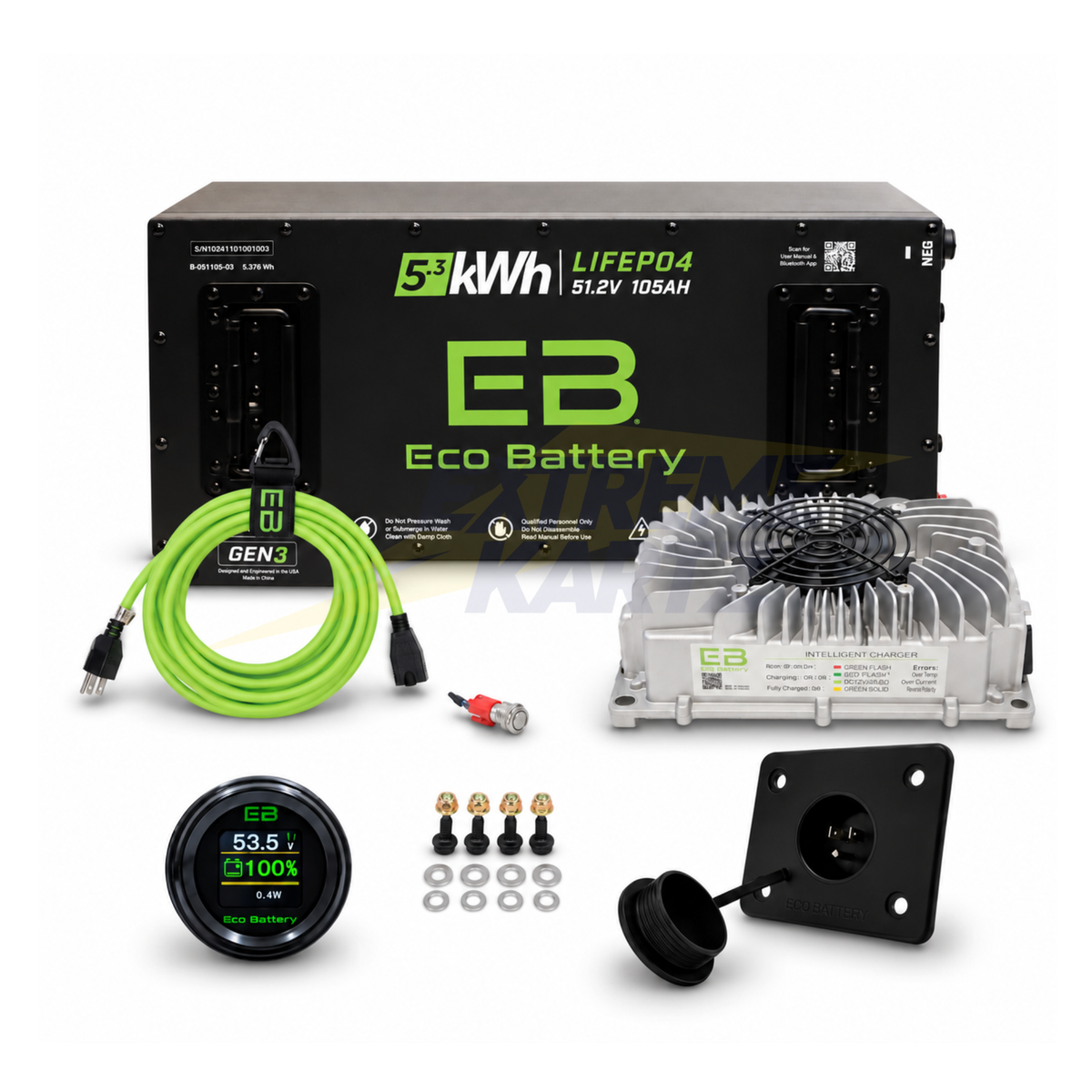Eco Battery 48V 105Ah Skinny Bundle