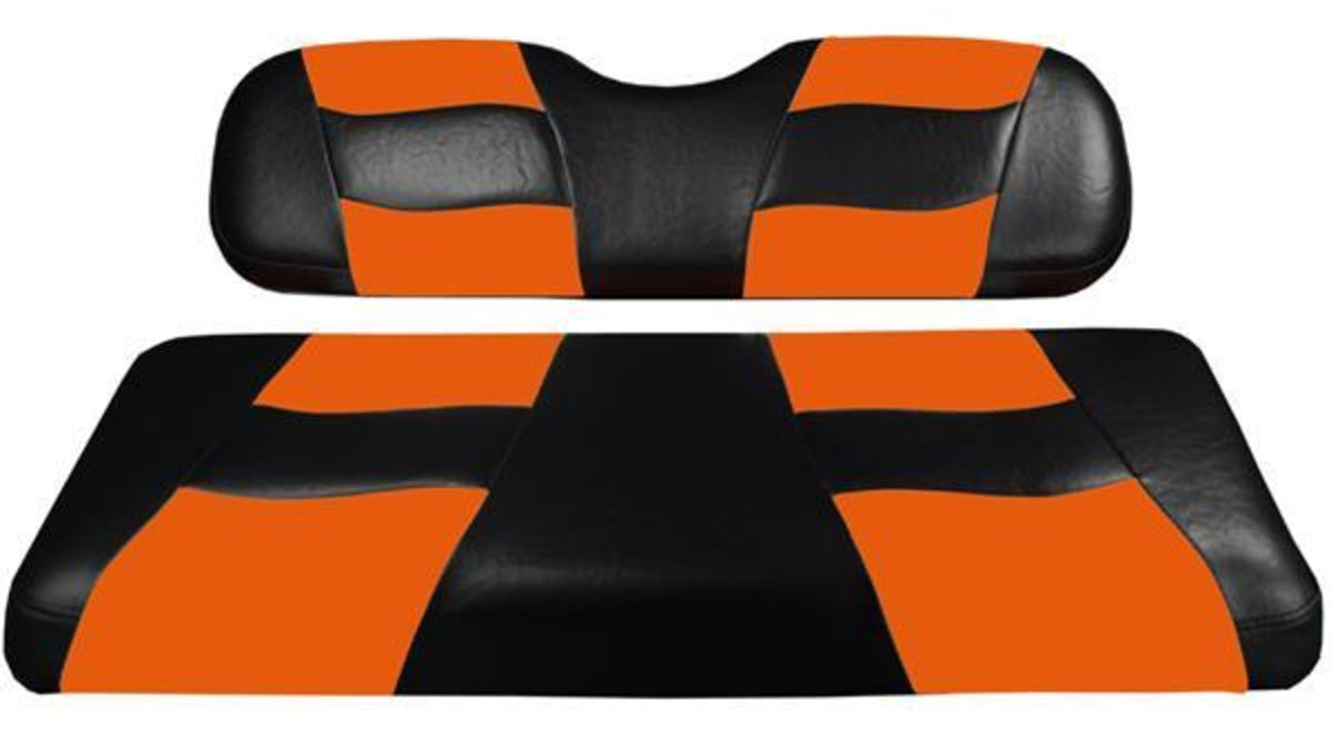 RIPTIDE Black/Orange Two-Tone Rear Seat Covers for G150 – additional product view