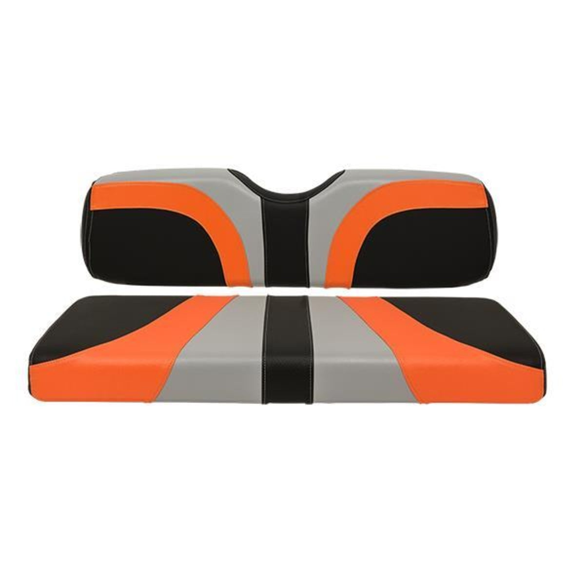 Blade Rear Seat Assembly, G150, Cfblk, Orange Trexx, Gray – cushion set, angled view