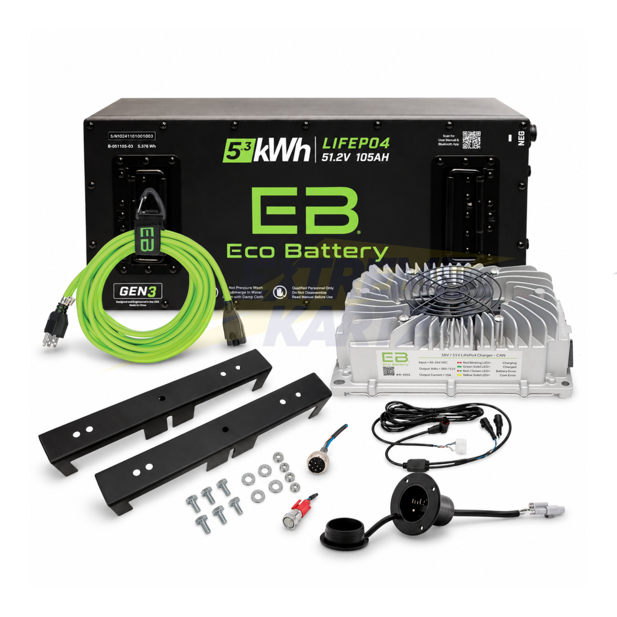 Eco Battery 48V 105Ah Skinny Bundle