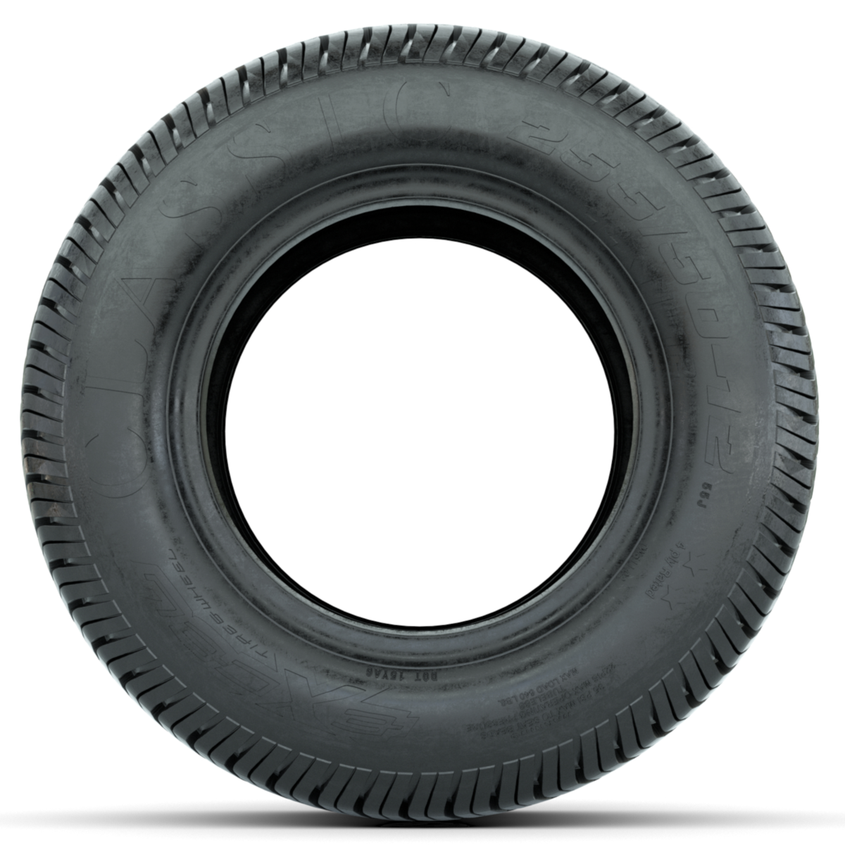 Tire, 255/50-12 4PR Excel Classic – tire, sidewall view