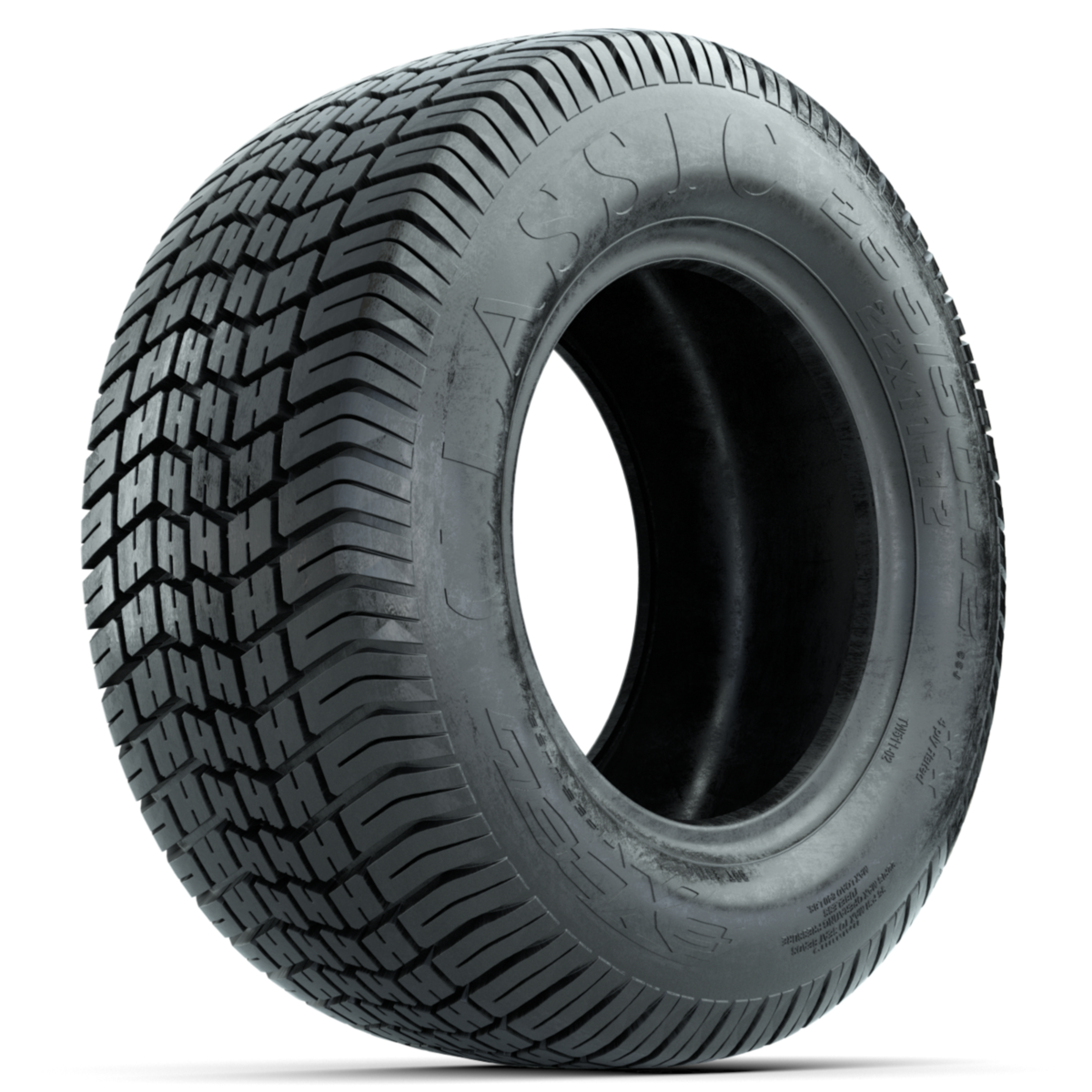Tire, 255/50-12 4PR Excel Classic – tire, angled view