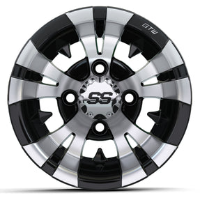 GTW Vampire 10x7 Machined Black Wheel – wheel, front view