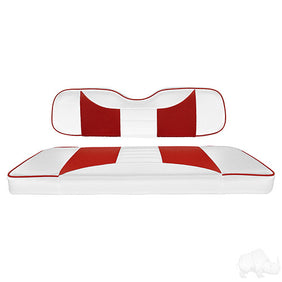 RHOX Rhino Seat Kit, Rally White/Red, Club Car DS