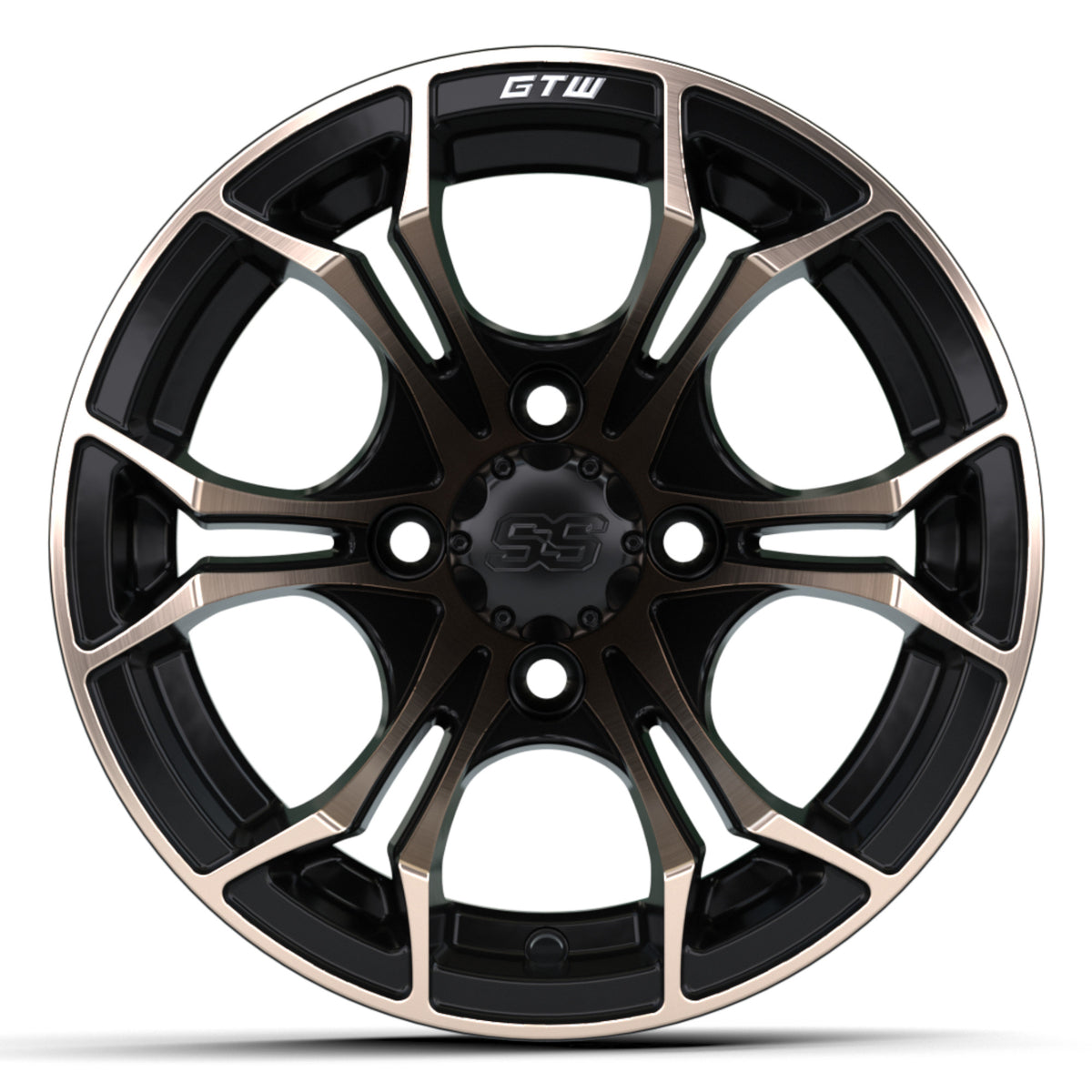 12" GTW® Spyder Wheel - Matte Black with Bronze