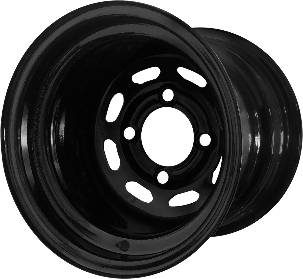 10″ SGC Slotted Steel Black Wheel