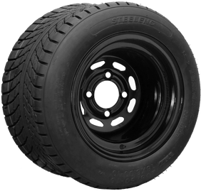 10" SGC Steel Wheel Black Slotted and 205/50-10 Low Profile Tire Combo