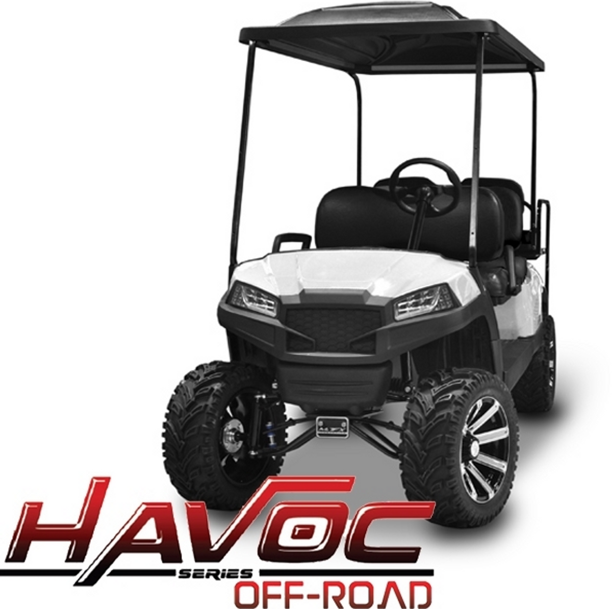 Yamaha Drive Madjax Havoc (DR) Front Cowl w/ Off-Road Fascia & Headlights - White – product view