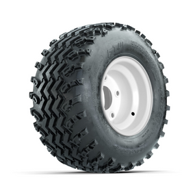 GTW Steel White Centered 5-Hole 8 in Wheels with 18x9.50-8 Rogue All Terrain Tires - Full Set