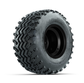 GTW Steel Matte Black 2:5 Offset 8 in Wheels with 18x9.50-8 Rogue All Terrain Tires - Full Set