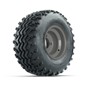 GTW Steel Club Car Grey Centered 8 in Wheels with 18x9.50-8 Rogue All Terrain Tires - Full Set