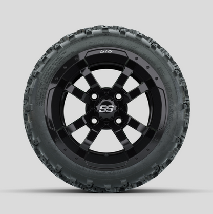 GTW Storm Trooper Black 10 in Wheels with 18x9.50-10 Rogue All Terrain Tires  Full Set