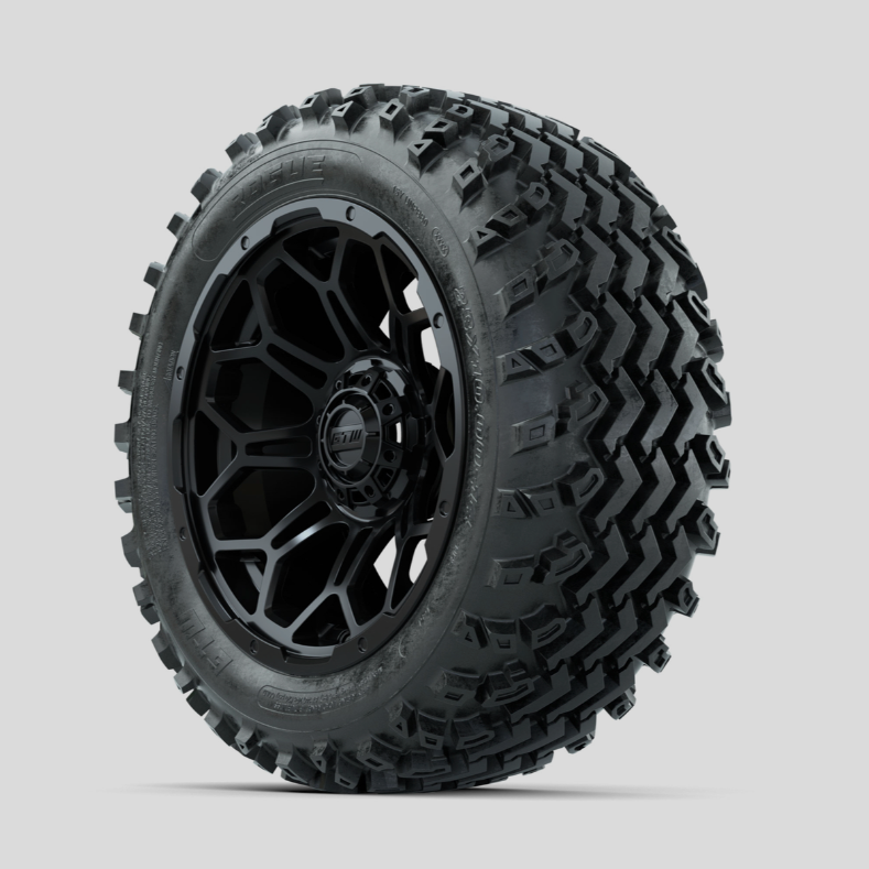 GTW Bravo Matte Black 14 in Wheels with 23x10.00-14 Rogue All Terrain Tires  Full Set