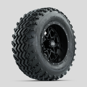 GTW Vortex Matte Black 12 in Wheels with 23x10.00-12 Rogue All Terrain Tires  Full Set