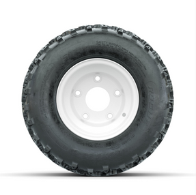 GTW Steel White Centered 5-Hole 8 in Wheels with 18x9.50-8 Rogue All Terrain Tires - Full Set