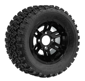 TR1005-WH1001 - SGC 10" Bulldog Glossy Black Wheel and 22" All Terrain Tire Combo