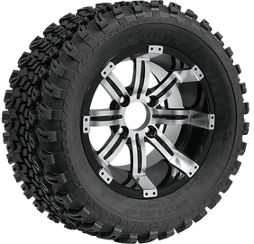 TR1005-WH1016 - SGC 10" Tempest Machined/Black Wheel and 22" All Terrain Tire Combo