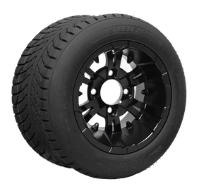 TR1011-WH1019 - SGC 10" Vampire Glossy Black Wheel and 20" Turf Tire Combo