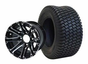 TR1010-WH1006 - SGC 10" Lancer Machined/Black Wheel and 20" Turf Tire Combo