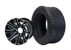 10" SGC Lancer Machined Black Wheel and 205/50-10 Low Profile Tire Combo