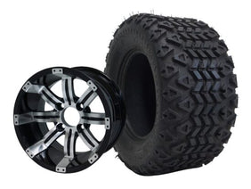 TR1008-WH1016 - SGC 10" Tempest Machined/Black Wheel and 18" All Terrain Tire Combo