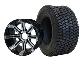 TR1010-WH1016 - SGC 10" Tempest Machined/Black Wheel and 20" Turf Tire Combo