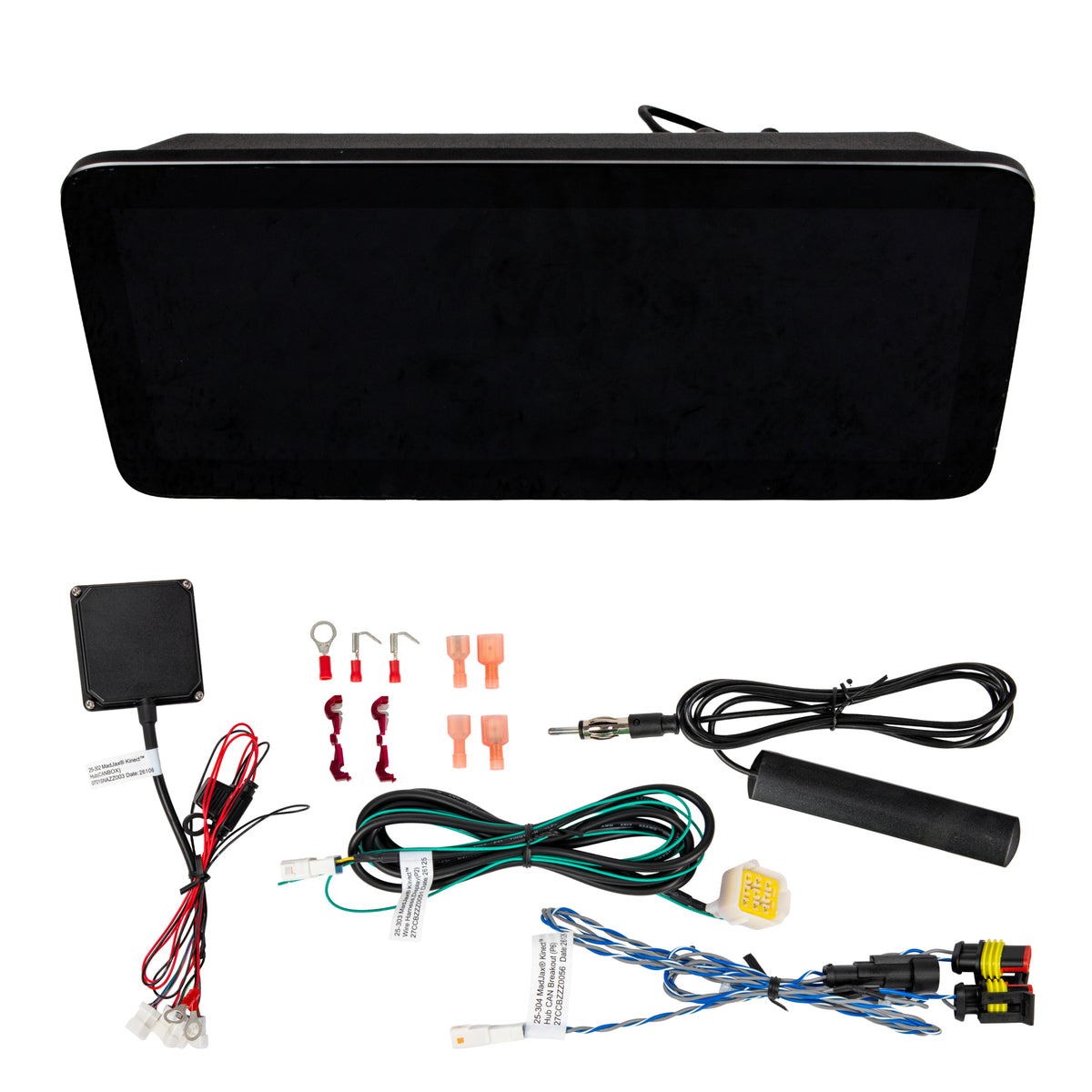 What include in MadJax® Kinect™ 12.3” Display Screen with Hub and Wire Harnesses