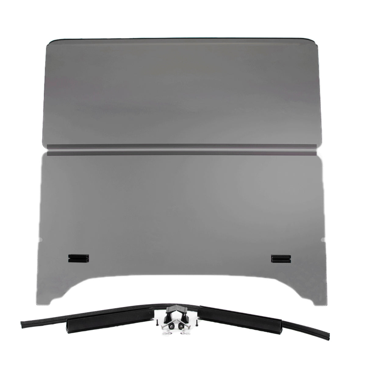 Folding Tinted 1/4" Windshield for Storm Body Kits with 3/4 Struts – windshield with mounting hardware
