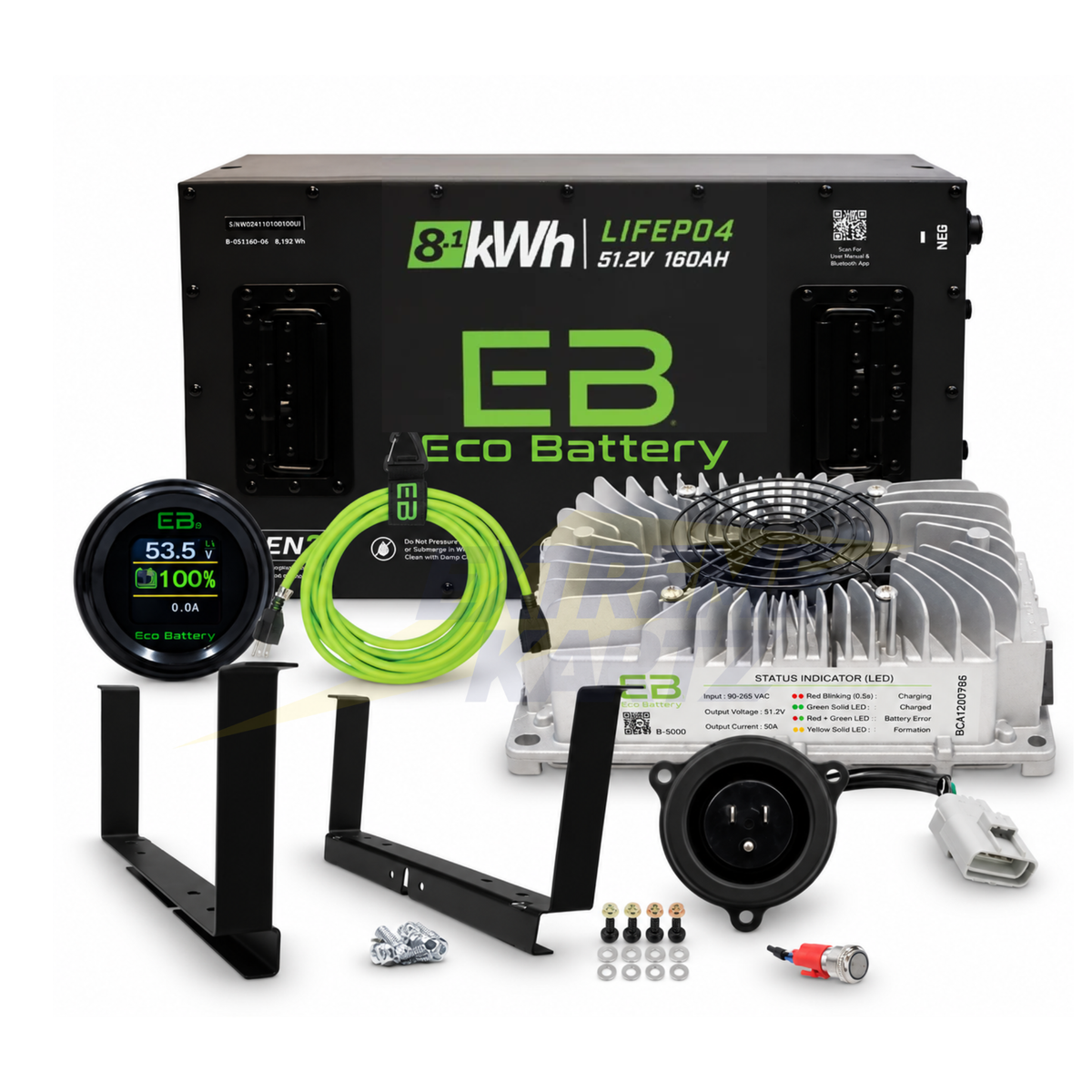 Eco Battery 48v 160ah Lithium Bundle Kit - Select your Cart