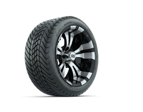 14" GTW Vampire Black and Machined Wheels with GTW Mamba Street Tires - Set of 4