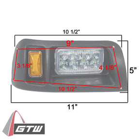 GTW Led Light Kit W/Premium Harness For Club Car Ds – LED headlight with dimensions