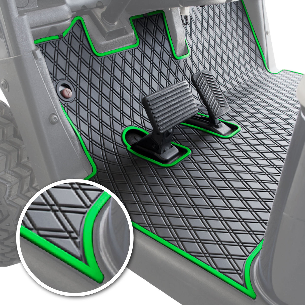 EZGO RXV Xtreme Floor Mats - Black/Green