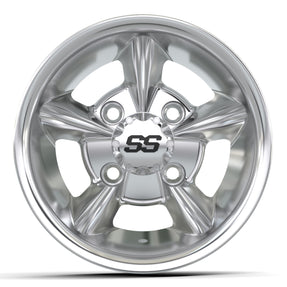 GTW Godfather Wheel, 10X7 Chrome – wheel, front view