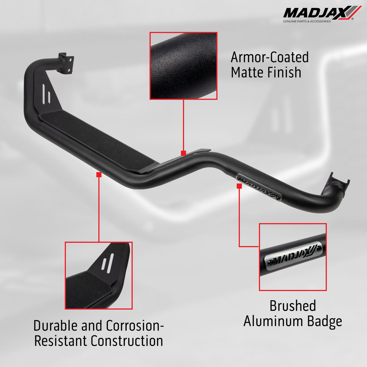 MadJax XSeries X4 2023+ Recon Step Bar with Brackets