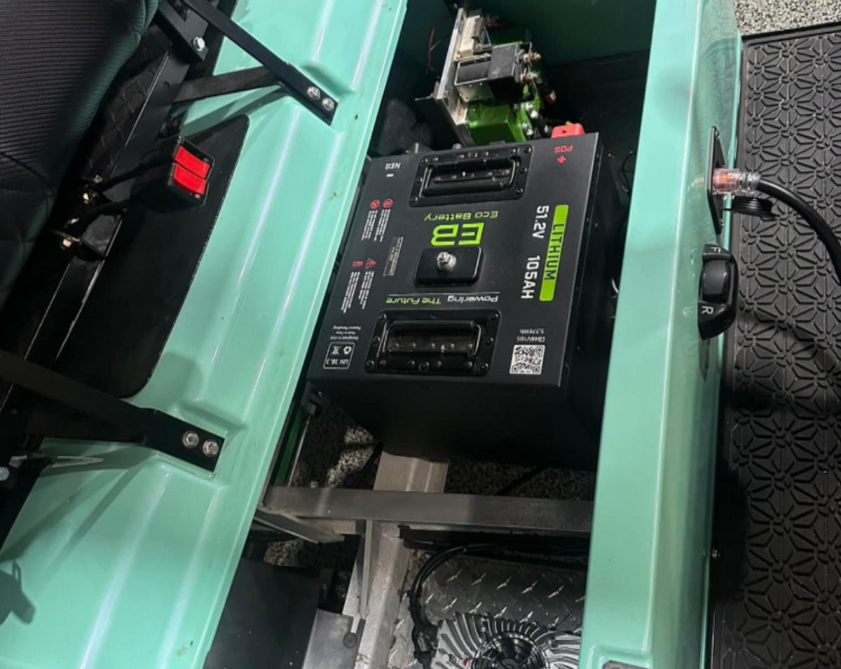 Eco Battery 48V 105Ah Thru Hole installed
