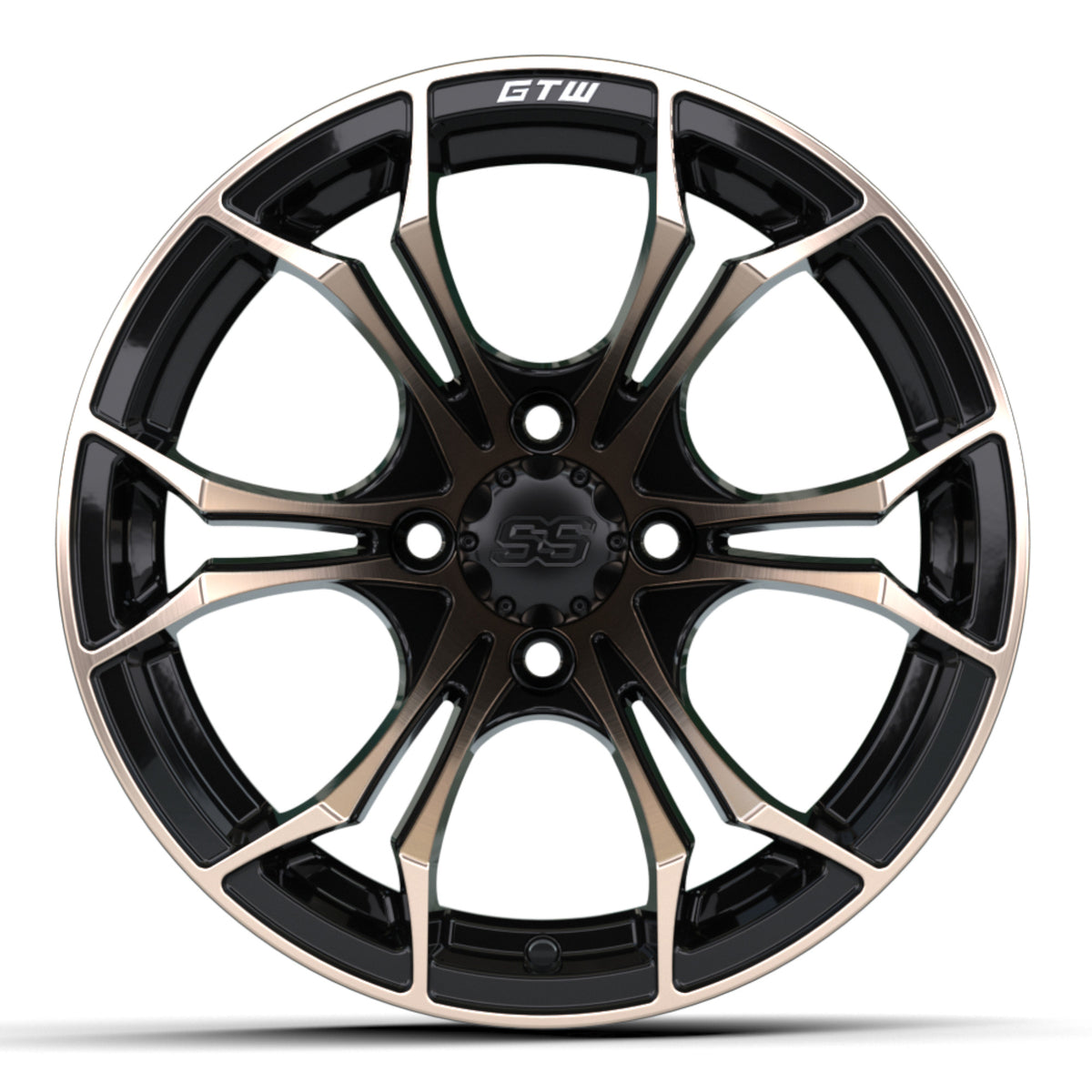 14" GTW® Spyder Wheel - Matte Black with Bronze