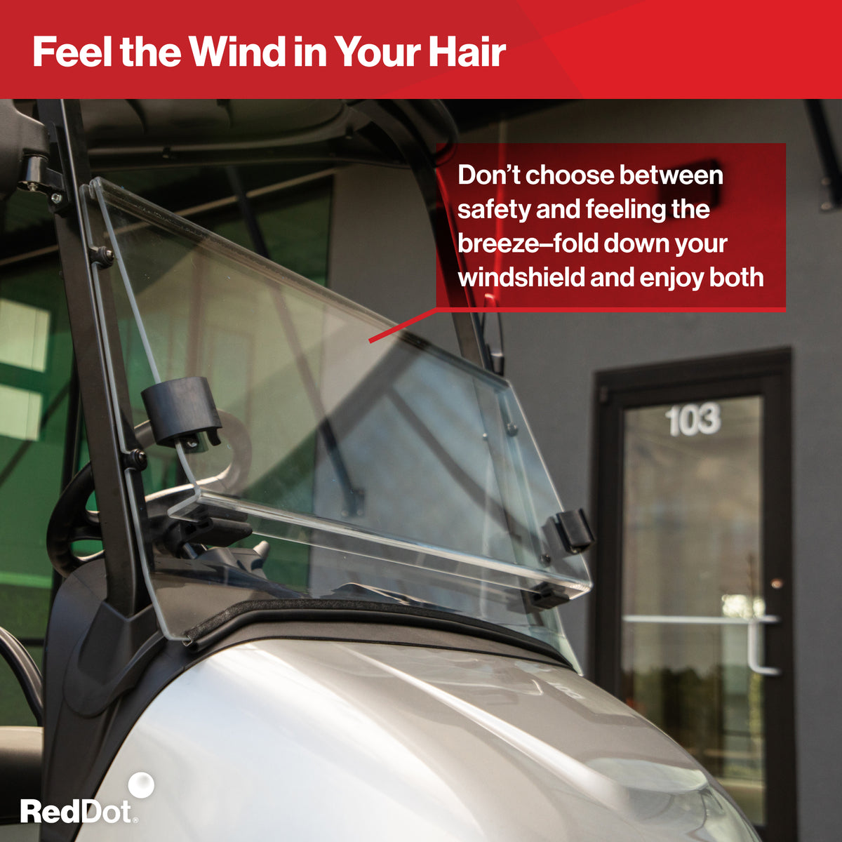 RedDot Clear Folding Windshield for DACH Apollo Electric 2025+