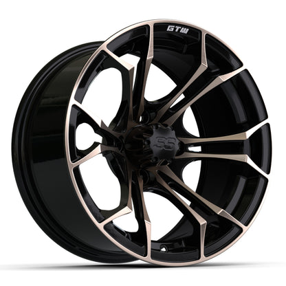 14" GTW® Spyder Wheel - Matte Black with Bronze
