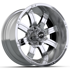 GTW Tempest 12x7 Chrome Wheel – wheel, angled view