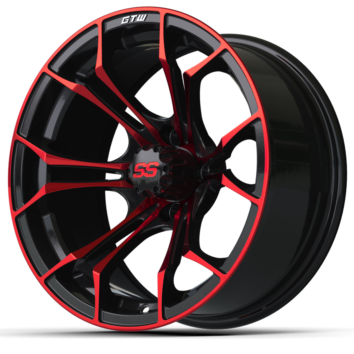 15" GTW Spyder Wheel  Black with Red