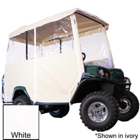 White 4-Passenger Over-The-Top Vinyl Enclosure For Yamaha G29/Drive w/80" RedDotTop