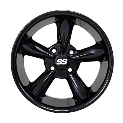 GTW Godfather Wheel, 14X7 Black – wheel, side angle view