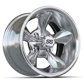 GTW Godfather Wheel, 12X7 Chrome – wheel, angled view