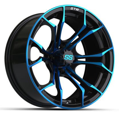 15" GTW® Spyder Wheel - Black with Blue