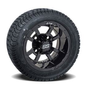 10 GTW Storm Trooper Black Wheels with 18 Fusion Street Tires  Set of 4