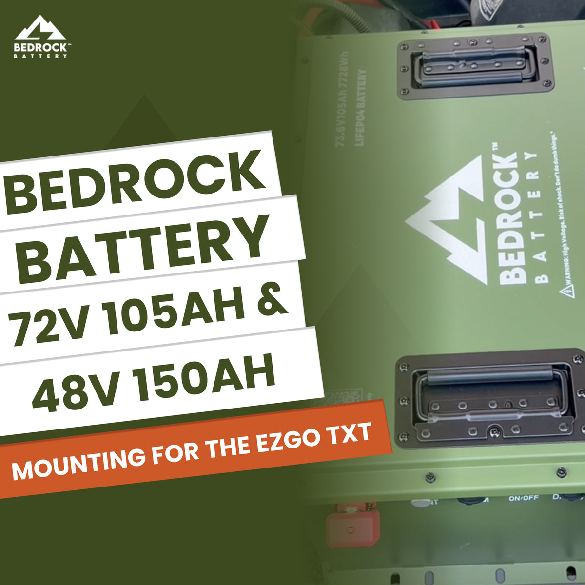 Bedrock Battery 48V 150Ah Lithium Conversion Kit